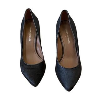 Donald J Pliner Black Haircalf Pointed Toe Stiletto Heels Pumps Size 10M *FLAWED